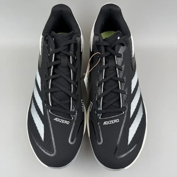 Adidas Adizero Electric TPU Mens Size 10 Black White Baseball Cleats IH3466 NEW - Picture 3 of 6